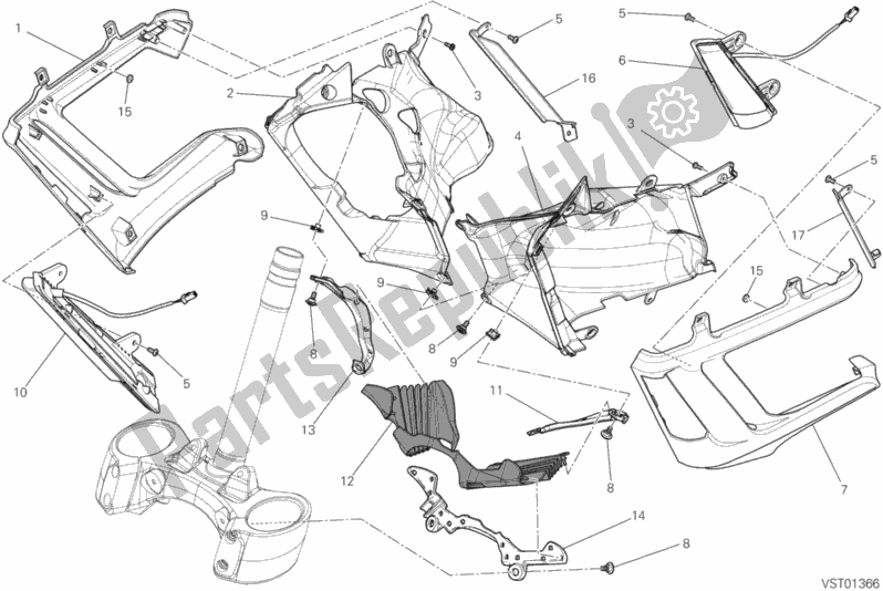 Todas las partes para Cubierta, Radiador de Ducati Diavel FL Thailand 1200 2016